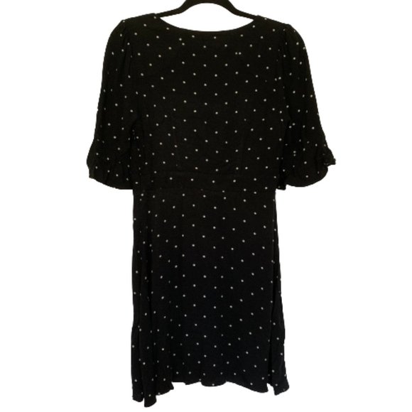 Free People Revolve All Yours Black White Polka Dot Tie-Front Dress - Picture 3 of 6